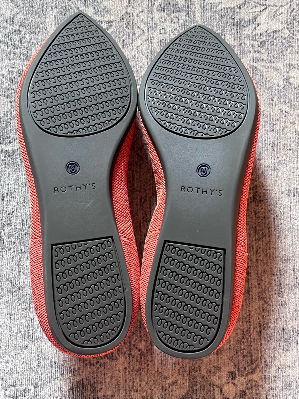 Rothy's The Point Flats in Coral/Orange - Picture 2 of 14